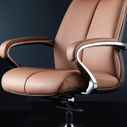 Italian Luxury Leather Boss Office Chair Comfortable Computer Book Chair Cowhide President's Swivel Cadeira Office Furniture