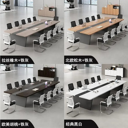 Conference table, long table, simple modern training table for 10 people, negotiation table, conference room,