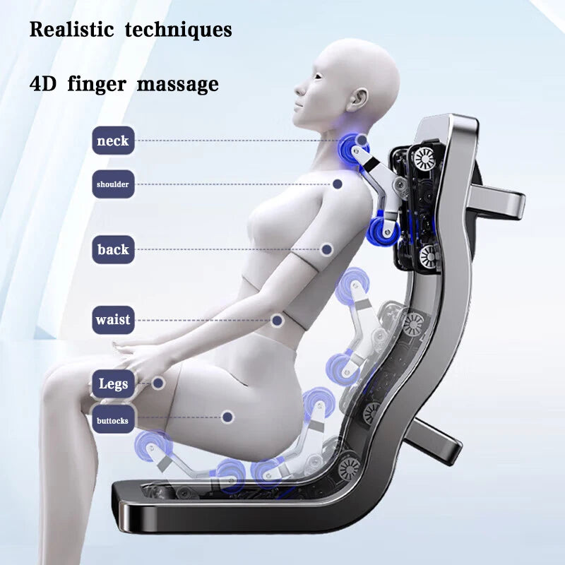 Luxury Electric Leisure Massage Chair Zero Gravity Intelligent Full Body Multi-Function Bluetooth Music U-Shaped Pillow+Shortcut