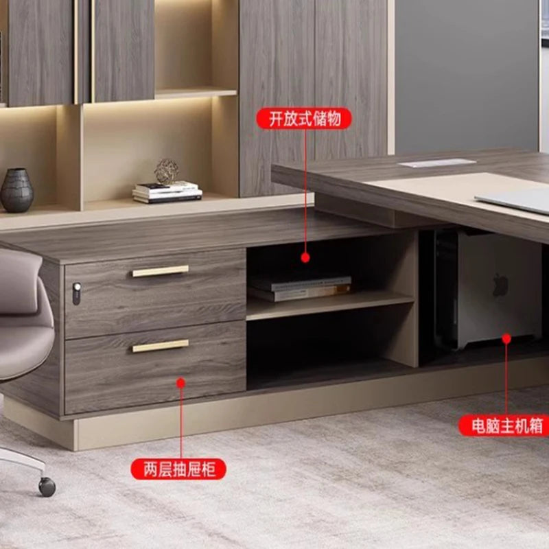 Work Luxury Office Desk Storage Drawers Laptop Desktop Modern Conference Office Desk Executive Mesa Escritorio Home Furniture