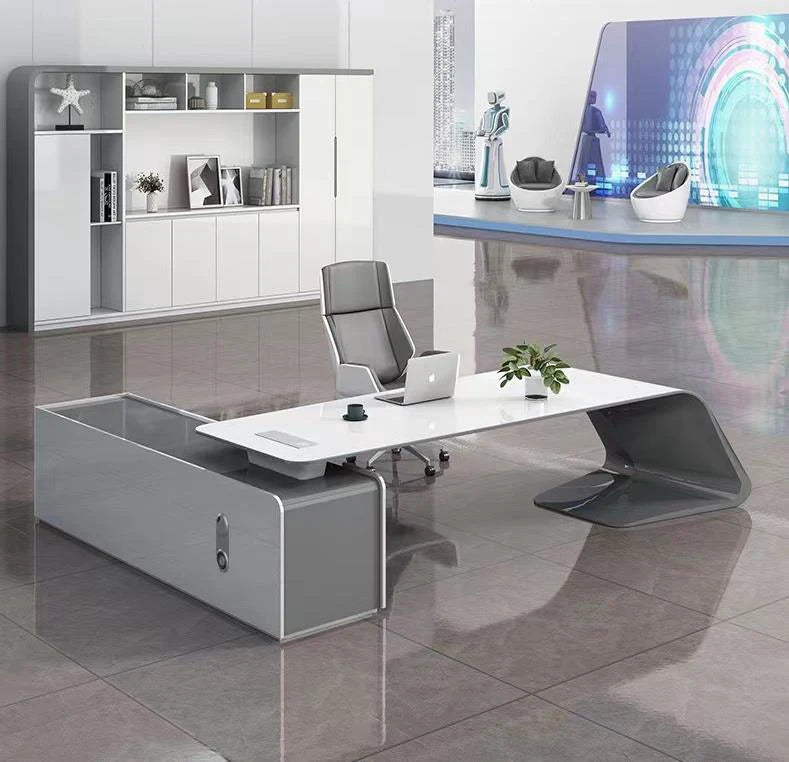 High-end Modern CEO Boss Executive Desk Office Computer Table Design Luxury Office Furniture Executive L-Shaped Office Desk