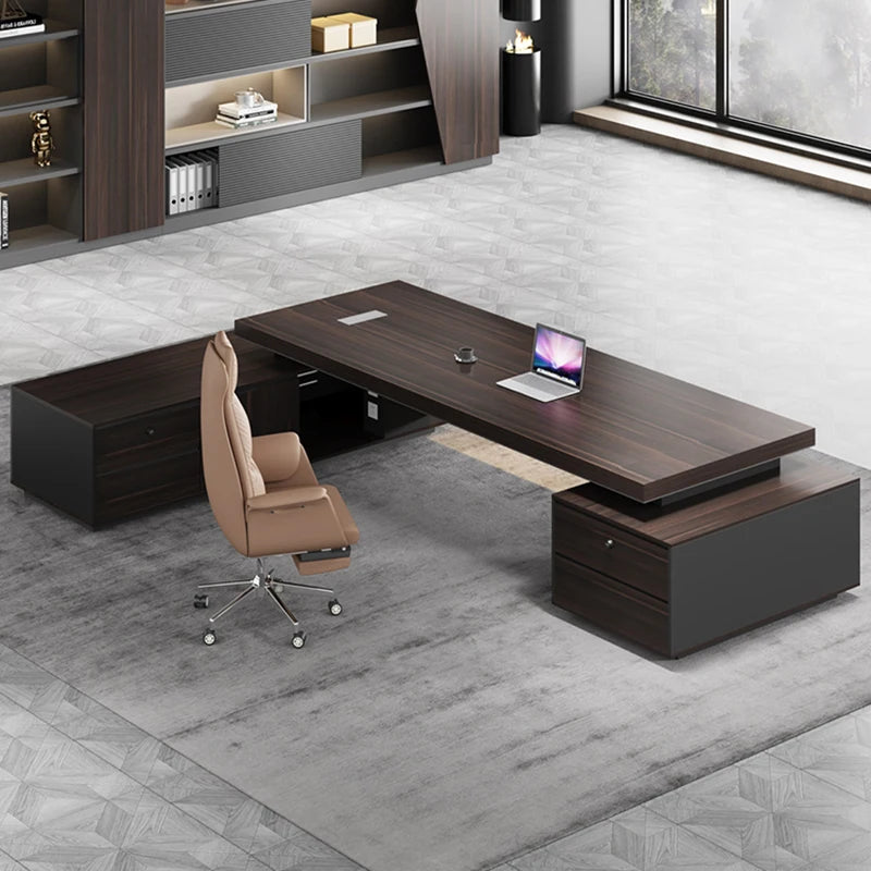 Corner Desk Storage Office Coffee Tables Wooden Executive Furniture Writing Elegant Desks Aesthetic Escritorio Luxury Gaming