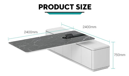 Custom Modern Intelligent lifting Office Furniture L shaped Luxury Boss CEO Manager Desk Executive Office Desk