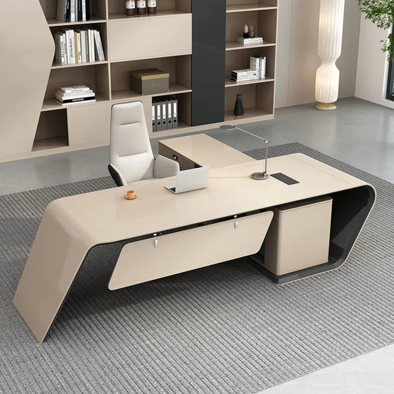 Workflow Desktop Office Desk Corner Storage Executive Makeup Coffee Office Desk Organization Tavolo Da Lavoro Furniture HDH