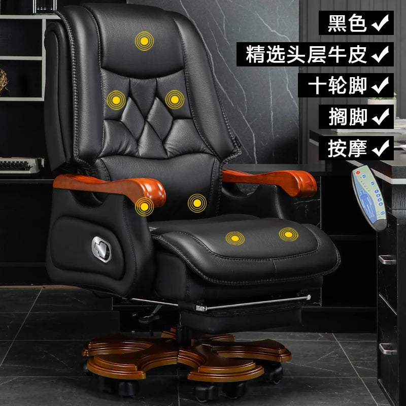 Ergonomic Office Chair Recliner Computer Comfy Lounge Luxury Massage Boss Chair Swivel Accent Silla De Escritorio Home Furniture