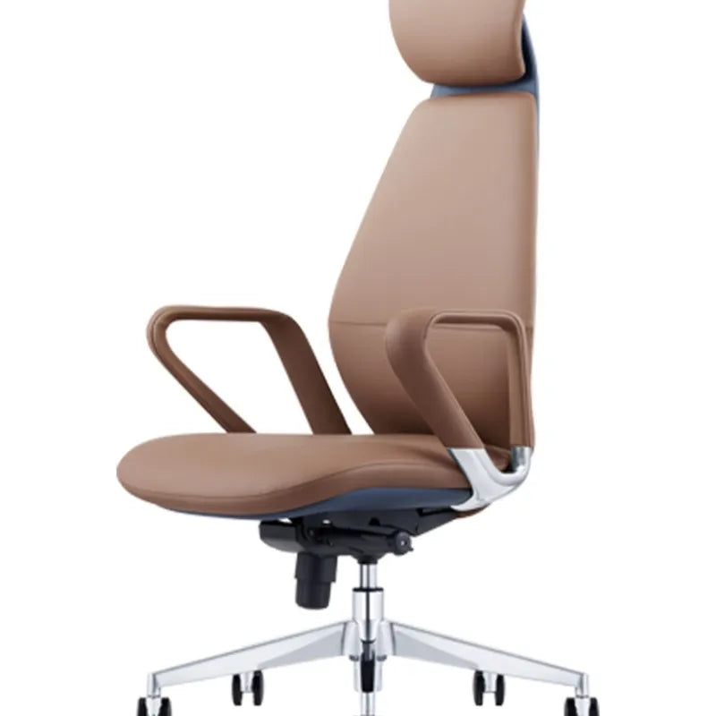 Ergonomic Chair Computer Chair Home Light Luxury Boss Chair Long Sitting Comfortable Back Seat Leather Office Chair Turn