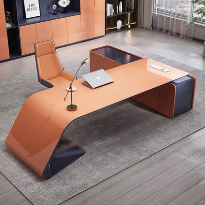 High-end Modern CEO Boss Executive Desk Office Computer Table Design Luxury Office Furniture Executive L-Shaped Office Desk