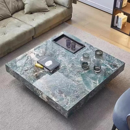 Modern Nordic Living Room Coffee Table Square Design Minimalist Premium Coffee Table Hardcover Marble Table Basse Home Furniture