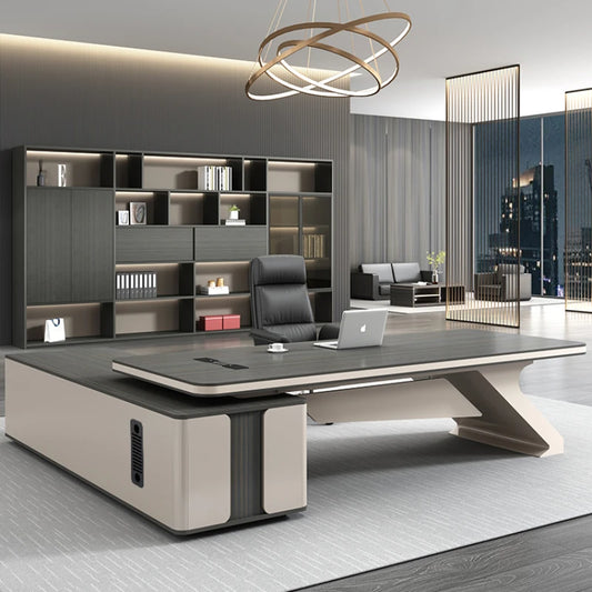 Desktop Laptop Office Desks Computer Reception Large Storage Office Desks Luxury Executive Tisch Tafel Office Furniture WN50OD