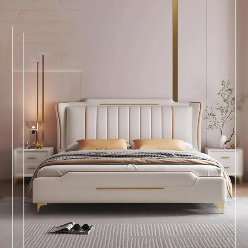 Nordic Modern Double Bed Pretty Pretty Unique Living Room Frame Double Bed Luxury Princess Cama Matrimonial Bedroom Furniture