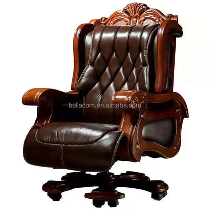 Wholesale ergonomic antique adjustable height executive leather swivel boss office desk chair