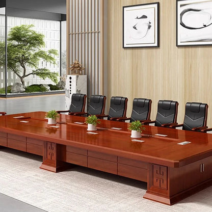 Wooden Modern Conference Table Computer Coffee Laptop Meeting Office Desk Design Drawer Tavolo Riunioni Office Furniture CM50HY