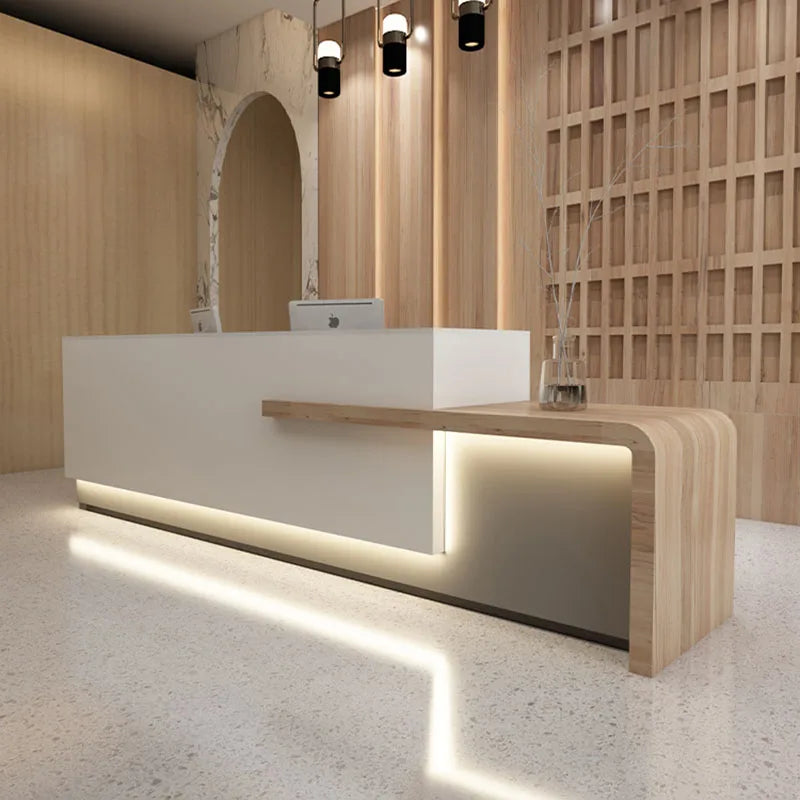 Advisory Reception Desk Modern Barbershop Lighting Accessories Simple Cashier Table Gym Theke Rezeption Beauty Salon Furniture