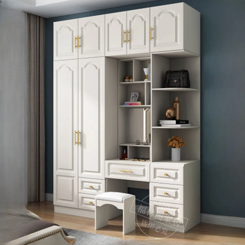 Multilayer Storage Wardrobe Luxury Doors Open Closets Bedroom Wardrobe Cabinet Shelves Armadio Camera Da Letto Bedroom Furniture