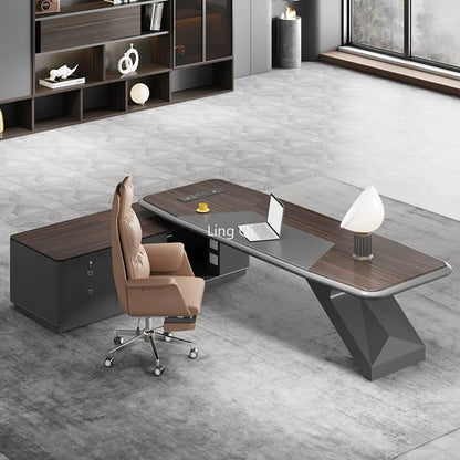 Designer Executive Office Desk L Shaped Organizer Minimalist Unique Computer Desks Gaming Conference Bureau Office Furniture