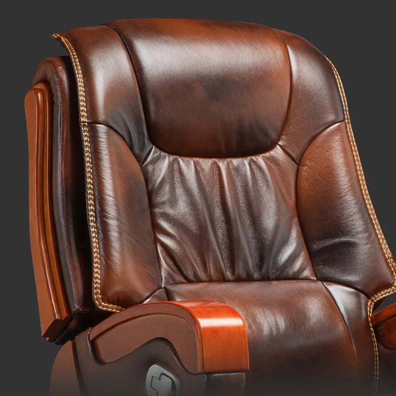 Massage Luxury Office Chair Ergonomic Neck Support Office Conference Chair Leather Revolve Cadeira Computador Office Furniture