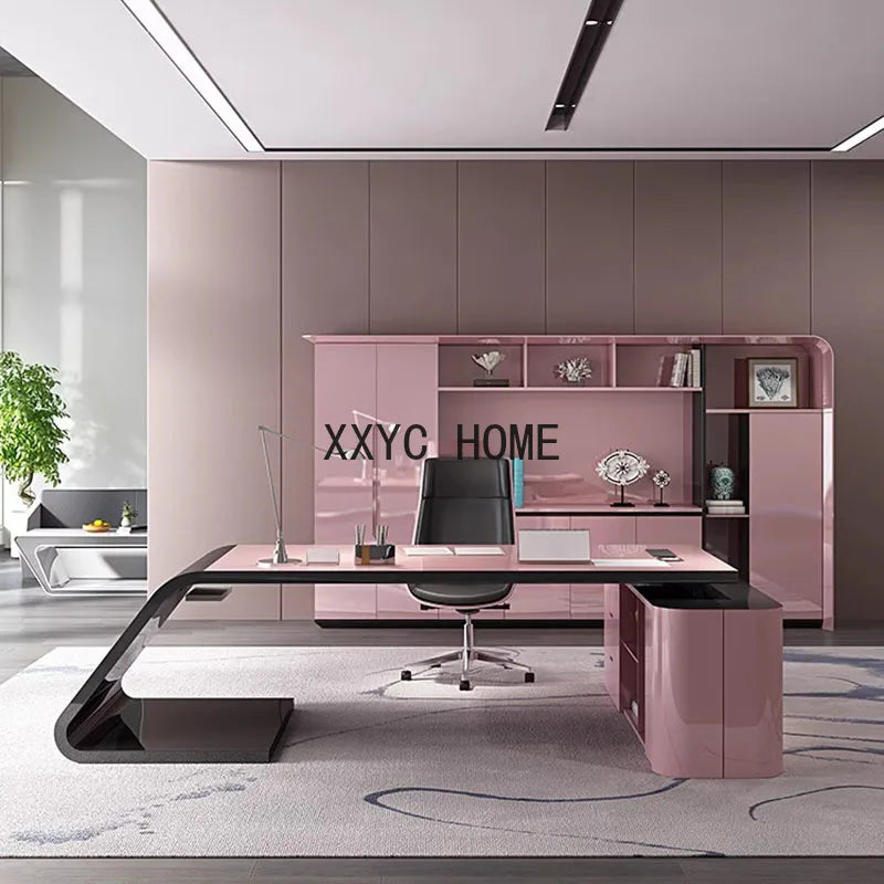 Baked Paint Pink Room Office Desks Table Pliante Writing Bedroom Computer Desk Student Mesa Gaming Scrivania Office