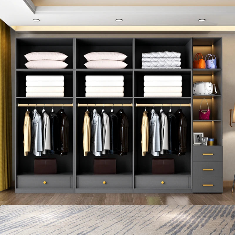 Storage Shelf Wardrobe Nordic Multilayer Luxury Living Room Closet Wardrobe Bedroom Open Closets Rangement Chambre Furniture