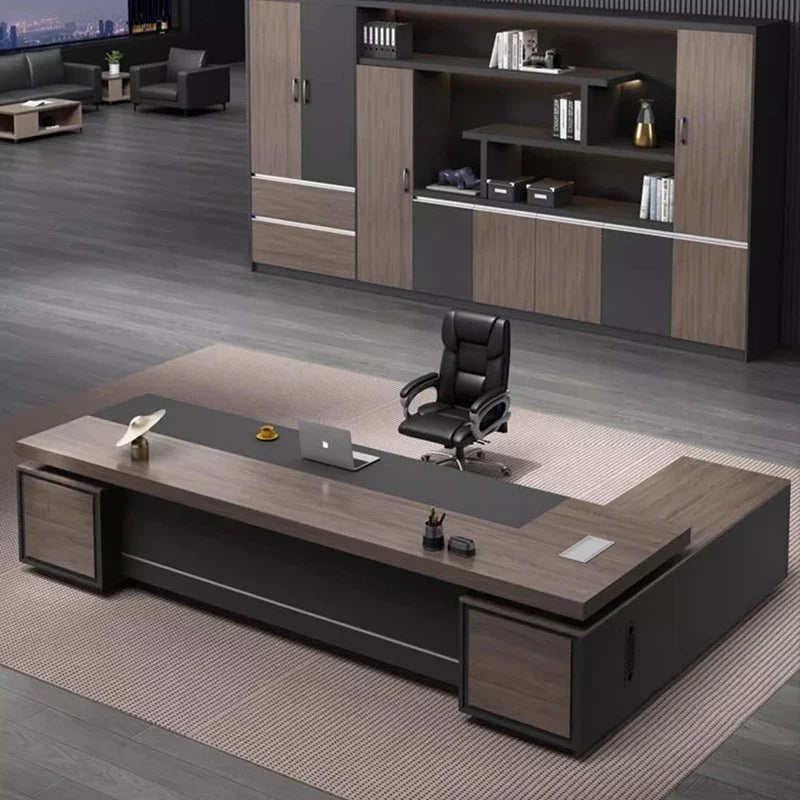 Work Office Desk Simple Modern President Desk Supervisor Manager Table Luxury Computer Writing Mesa Office Furniture Executive