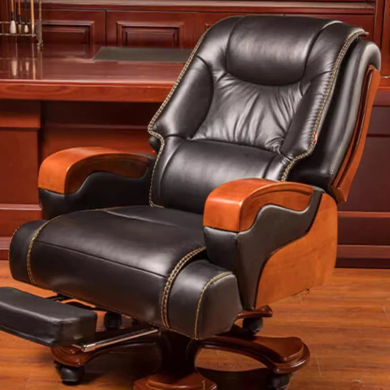 Nordic Relaxing Office Chair Conference Reading Executive Computer Office Chair Lazy Leather Throne Taburete Salon Furniture