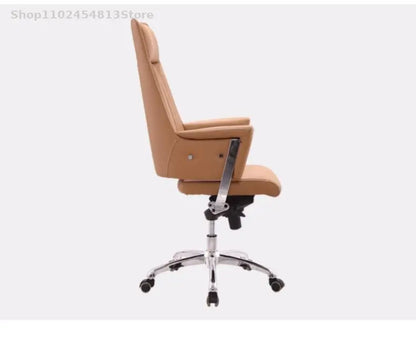 Computer Office Chair Home Comfortable Office Meeting Room Lifting Chair Leather Reclining Boss Backrest Swivel Chair