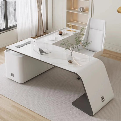 Desk Organizer Reception Auxiliary Office Furniture White Gaming Tables Executive Table Setup Accessories Mesa Supplies Low