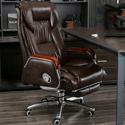 Leather Comfy Office Chair Reading Cushion Luxury Ergonomic Computer Floor Desk Chair Study Sillas De Oficina Rome Furniture