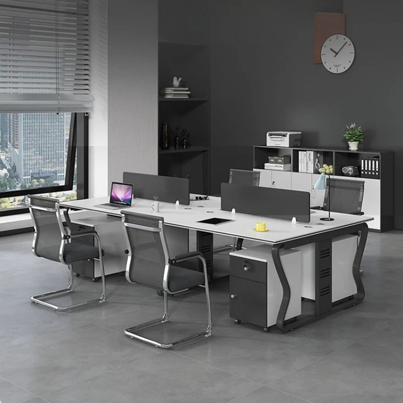 Vanity White Work Desk Corner Office Staff Computer Luxury Desk Office Accessories Escritorios Bureau Meuble Furniture HD50WD