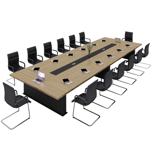 Fashion Modern Large Conference Long Table Meeting Conference Table 12 People Meeting Desk