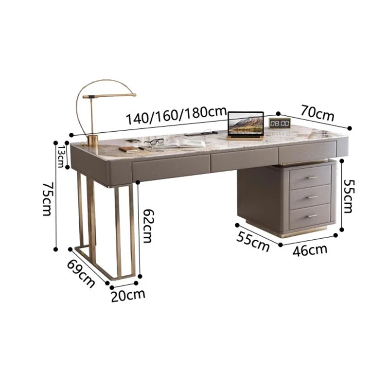 Drawers Desktop Office Desks Meeting Standing Metal Writing Workbench Executive Drawers Modern Scrivania Cameretta Furniture