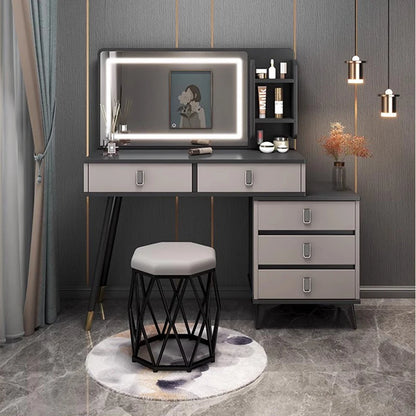 Luxury Grey Dressing Table Mirror Bedroom Cheap European Dressing Table Girls Organizer Penteadeira Para Quarto Furniture