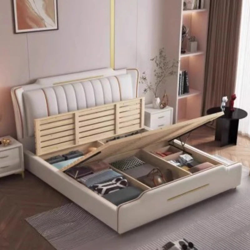 Nordic Modern Double Bed Pretty Pretty Unique Living Room Frame Double Bed Luxury Princess Cama Matrimonial Bedroom Furniture