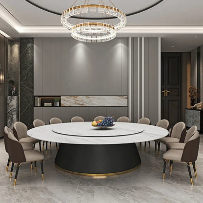 Luxury Electric Dining Table Chair Large Round Table Luxury Apartment Floor Dining Table Mesa De Jantar Garden Furniture Sets