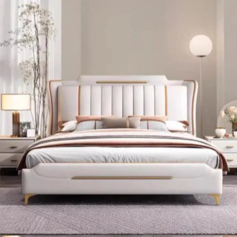 Nordic Modern Double Bed Pretty Pretty Unique Living Room Frame Double Bed Luxury Princess Cama Matrimonial Bedroom Furniture