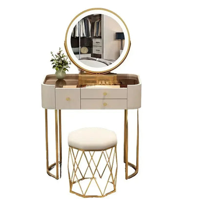 Light Minimalist Dressing Table Luxury Rock Board Bedroom Dressing Table Modern Makeup Cabinet Tocadores Bedroom Furniture