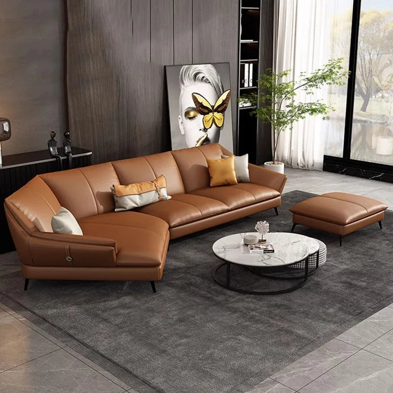 Chaise Lounge Floor Living Room Sofas Leather Minimalist Recliner Living Room Sofas Office L Shape Muebles Home Furniture