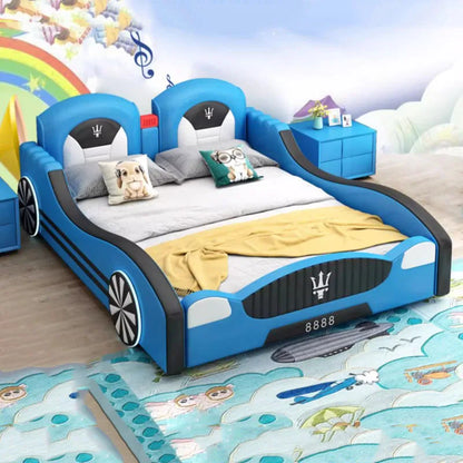 Wood Modern Bed Bases Kids Frames Aesthetic Boys Twin King Car Bed Luxury Children Design Letto Matrimoniale Bedroom Furniture