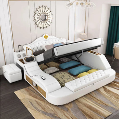 Storage Frame Smart Bed House Luxury Modern Hotel King Size Smart Bed Princess Girls Boys Cama Box Casal Bedroom Furniture