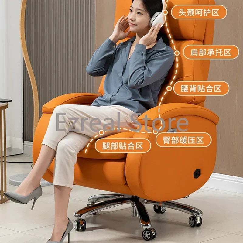 Lounge Puff Seat Comfortable Desk Chair Individual with Wheels Cushions Executive Office Chairs Cadeira Beauty Salon SY50OC