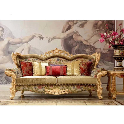 French Luxury and Noble Antique Woodcarving Sofa, Living Room Furniture, Wooden Handcarved Sofa Set