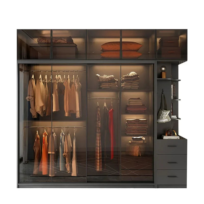 Cupboard Clothes Wardrobes Storage Organizer Open Closets Luxury Modern Display Modern Large Capacity Moveis Para Casa Furniture