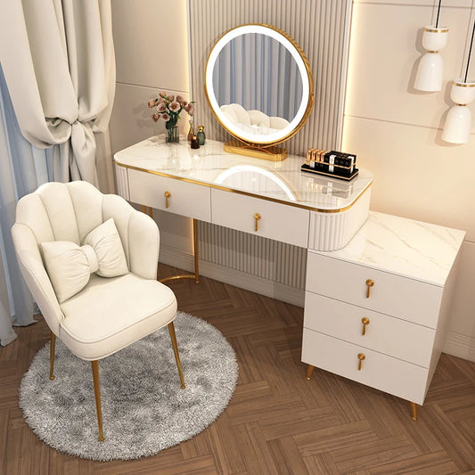 Drawer Storage Dressing Table Luxury Nordic Style Girls Makeup Dressing Table Bedroom Modern Tocador Maquillaje Furniture