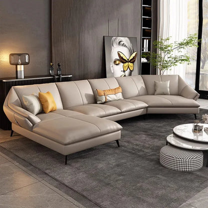 Chaise Lounge Floor Living Room Sofas Leather Minimalist Recliner Living Room Sofas Office L Shape Muebles Home Furniture