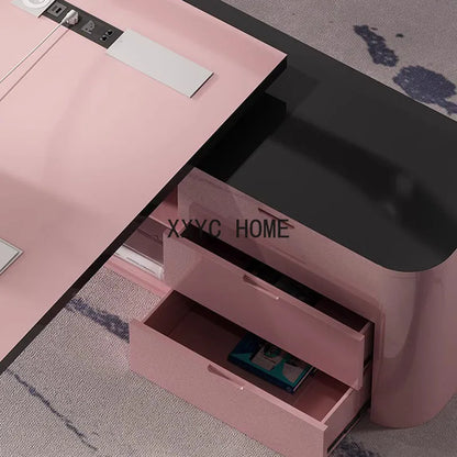 Baked Paint Pink Room Office Desks Table Pliante Writing Bedroom Computer Desk Student Mesa Gaming Scrivania Office