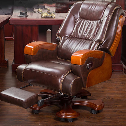 Massage Luxury Office Chair Ergonomic Neck Support Office Conference Chair Leather Revolve Cadeira Computador Office Furniture