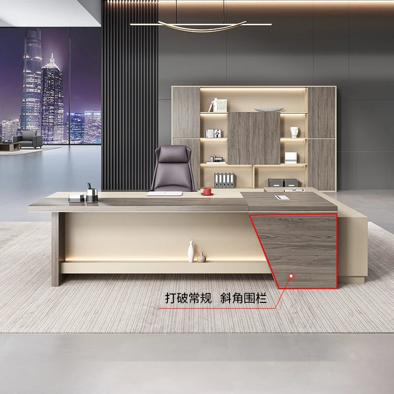 L Shape Luxury Office Desks Simple Modern Executive Reception Organizer Work Desk Computer Tavolo Da Lavoro Home Furniture