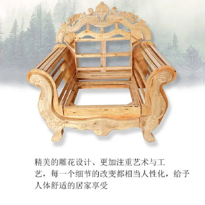 European Style Fabric Sofa Luxury Luxury Living Room Combination Sofa Solid Wood Classic American Style Garden Sofa Furniture