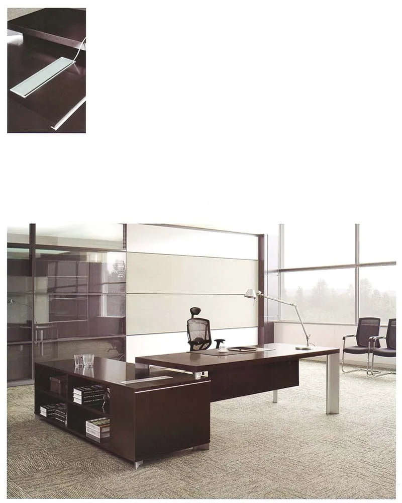 Modern Lasted Luxury CEO Boss Executive Desk Large Frame Fashion Wooden Furniture Office Table