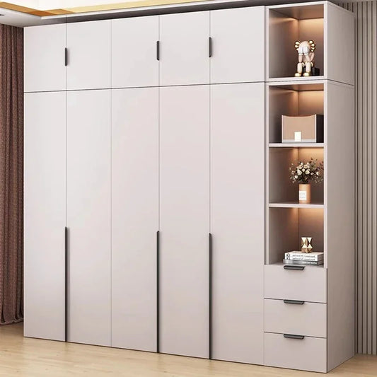 European Modern Clothes Wardrobe Bedroom Waterproof Luxury Hotel Shelf Wardrobe Living Room Dressers Roperos Hotel Furniture