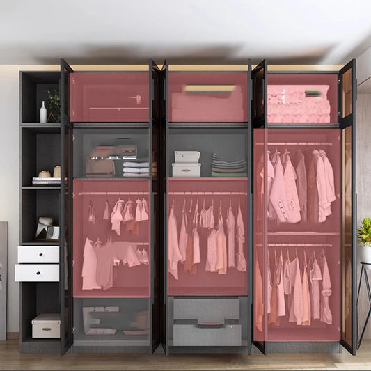 Luxury Mirror Shoes Wardrobe Closet Sliding Door Display Cabinet Home Organization Drawer Walk Armario De Ropa Bedroom Furniture